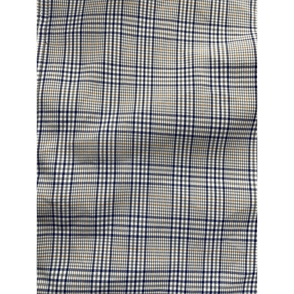 Untuckit Large Slim Fit Polyester Gray Blue Brown Plaid Long Sleeve from 2022 - Picture 8 of 14